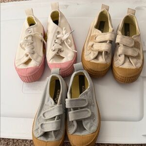 Novesta Kids' Sneakers in Cream, Pink, and Tan